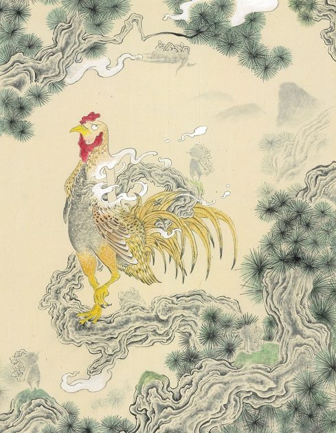 堀としかず

鶏～鳥獣戯画と若冲～

41×31.7cm

和紙, 墨, 顔彩, 岩絵具

2025年