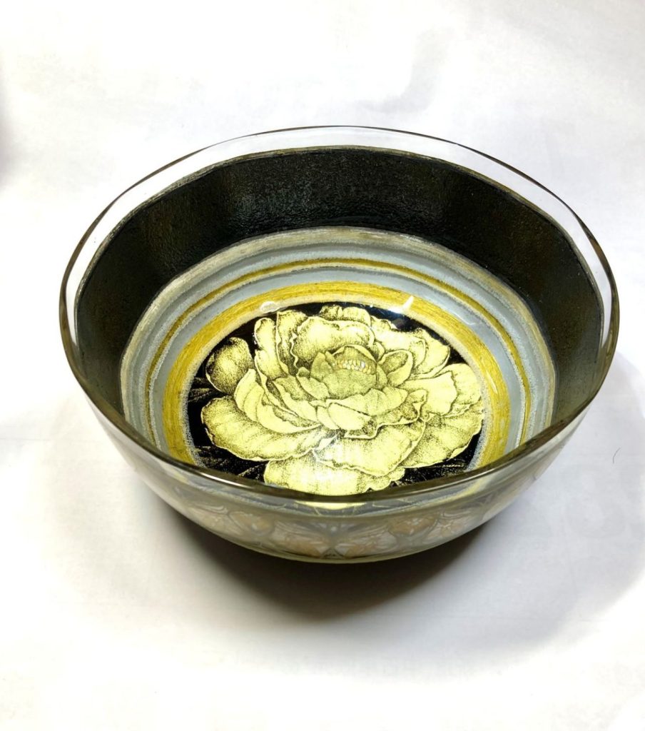 晶阿弥博子

彩漆玻璃ボウル「百華」

Φ21ｘH9㎝