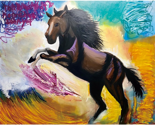 誰もまだ見ていない場所へ 100号F 油彩