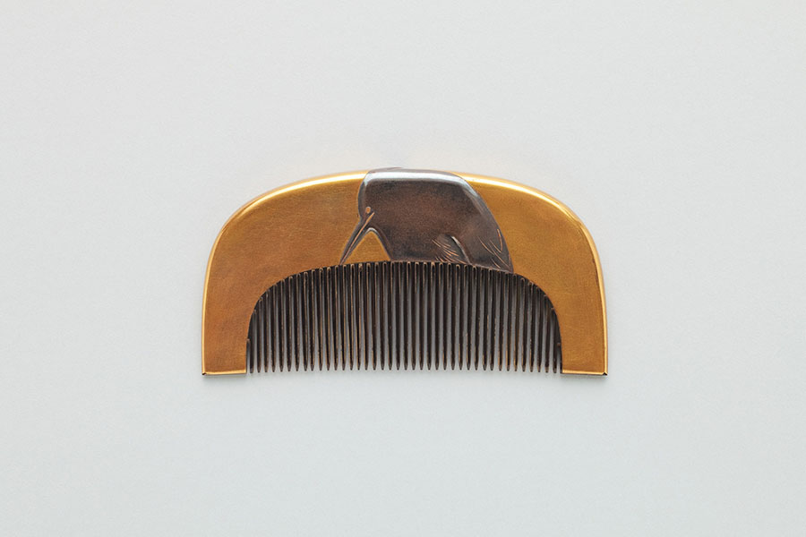 《鷺蒔絵櫛》 銘「法橋光琳」 印「方祝」 澤乃井櫛かんざしコレクション