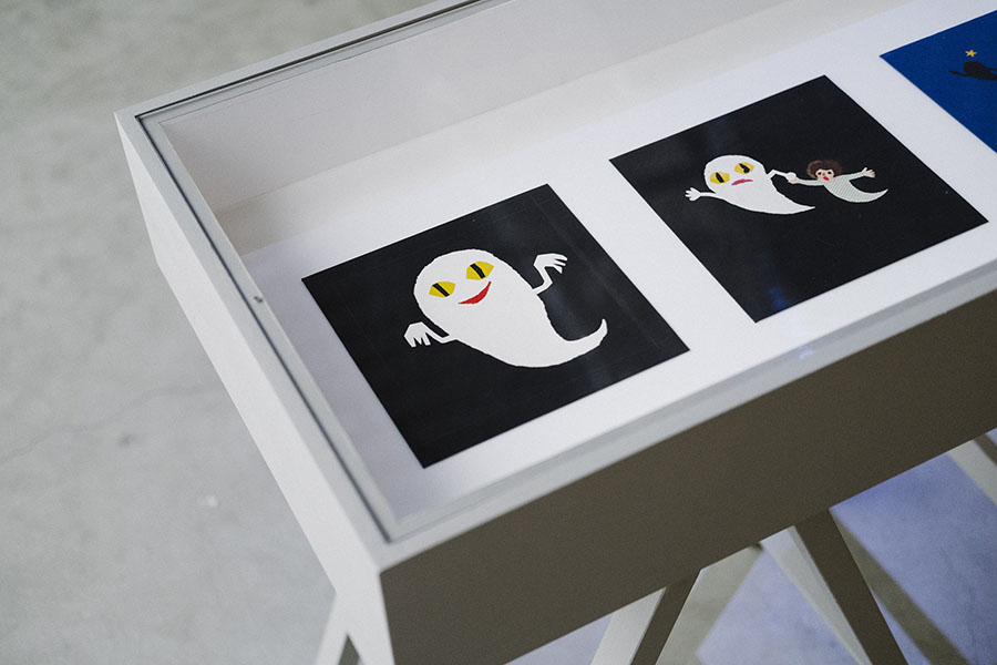 絵本『ねないこだれだ』原画　作・せなけいこ
PLAY! MUSEUMでの展示風景（撮影：田附勝）