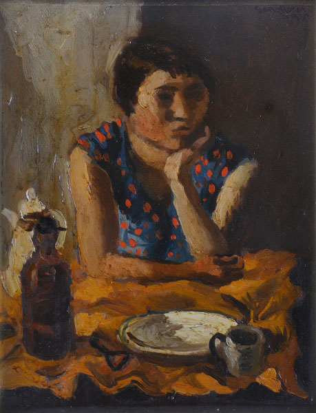 宮本三郎《頬杖を突く女》 昭和5年(1930)