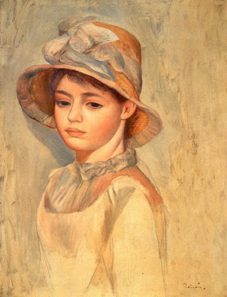 ピエール=オーギュスト・ルノワール《麦わら帽子の少女》
1885年 油彩·画布
呉市立美術館蔵