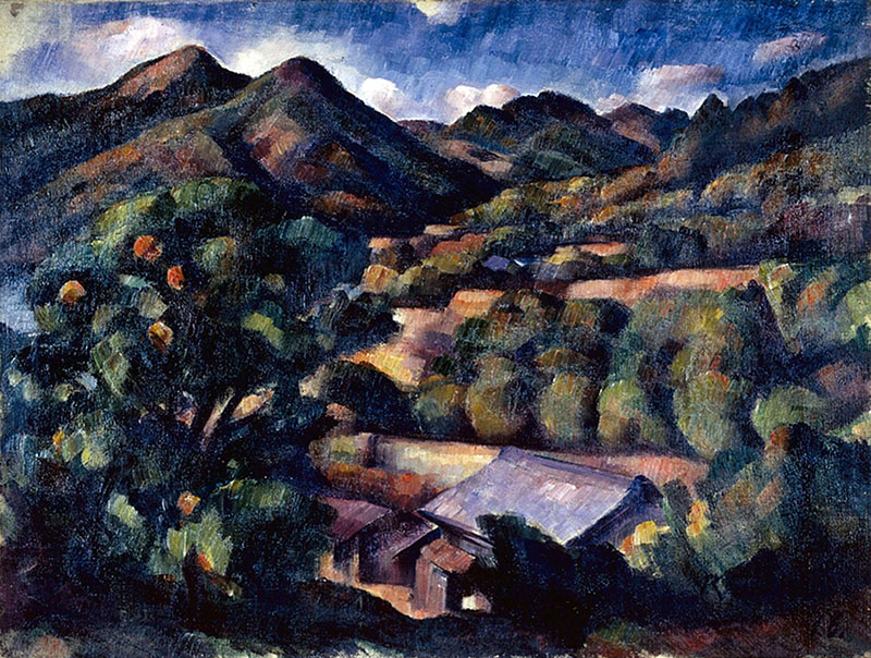 保田龍門 《風景》 1918(大正7)年　油彩、キャンバス　和歌山県立近代美術館蔵