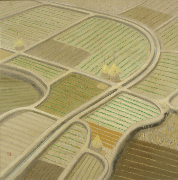 《自然と形象 早春の麦畑》 1941年　個人蔵