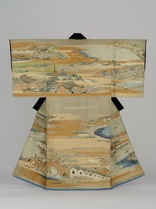 江戸名所模様下着　国立歴史民俗博物館蔵　野村正治郎衣裳コレクション