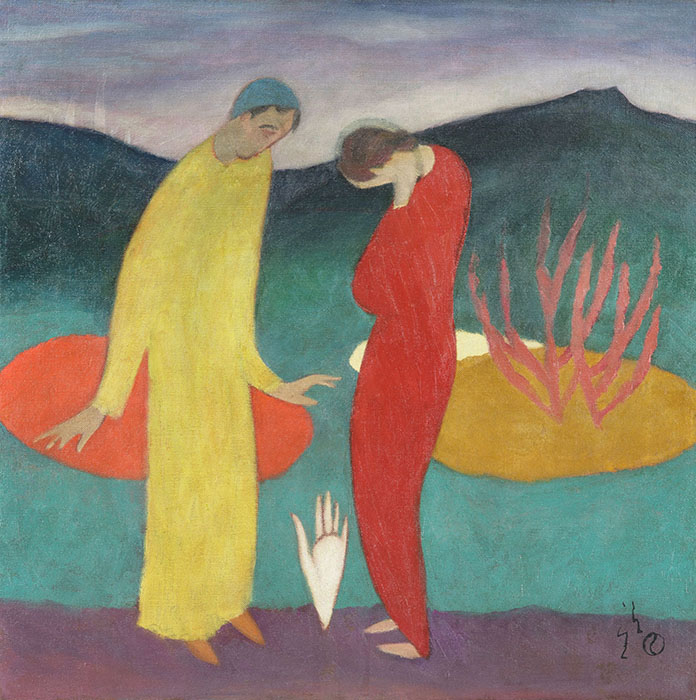 竹久夢二《青春譜》1930 年　福田美術館蔵（旧河村コレクション）