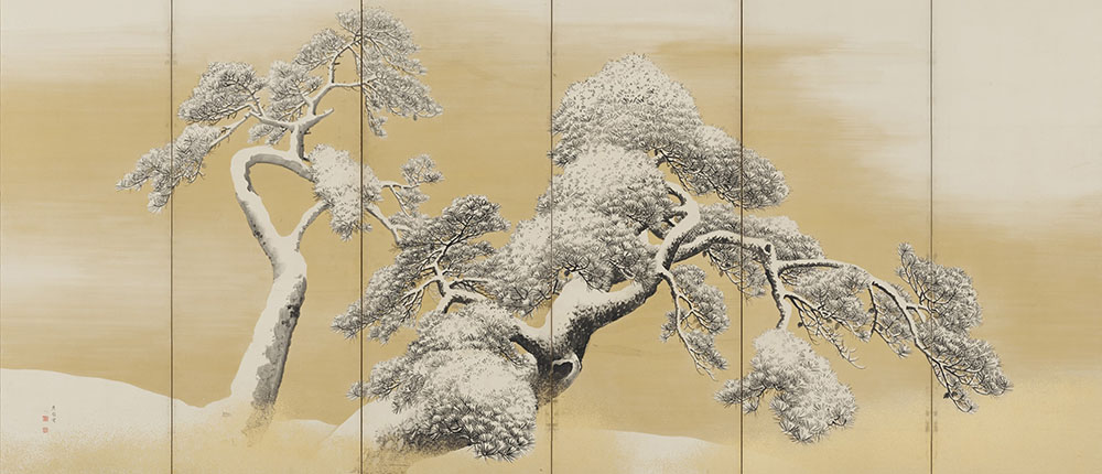 国宝 「雪松図屏風」 円山応挙筆江戸時代・18世紀 三井記念美術館 【展示期間:9月26日~ 10月26日、11月11日~ 24日】
