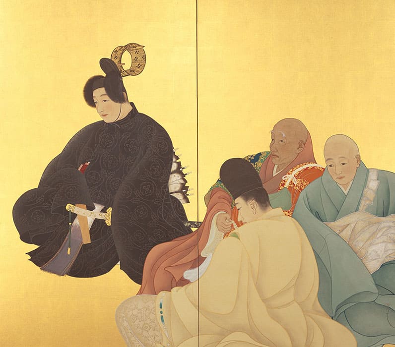 菱田春草　「六歌仙」（右隻）　明治32年（1899）　永青文庫蔵（熊本県立美術館寄託）　※前期展示