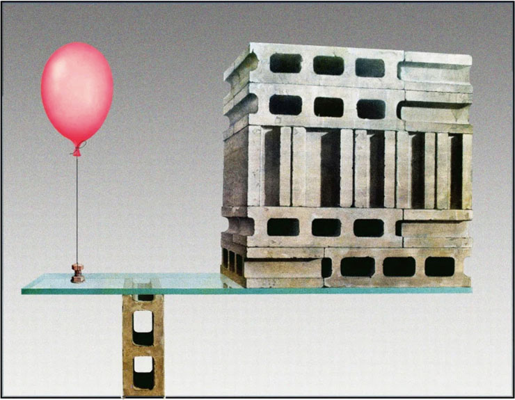 内藤 圭介「ブロックは落ちない」1975年