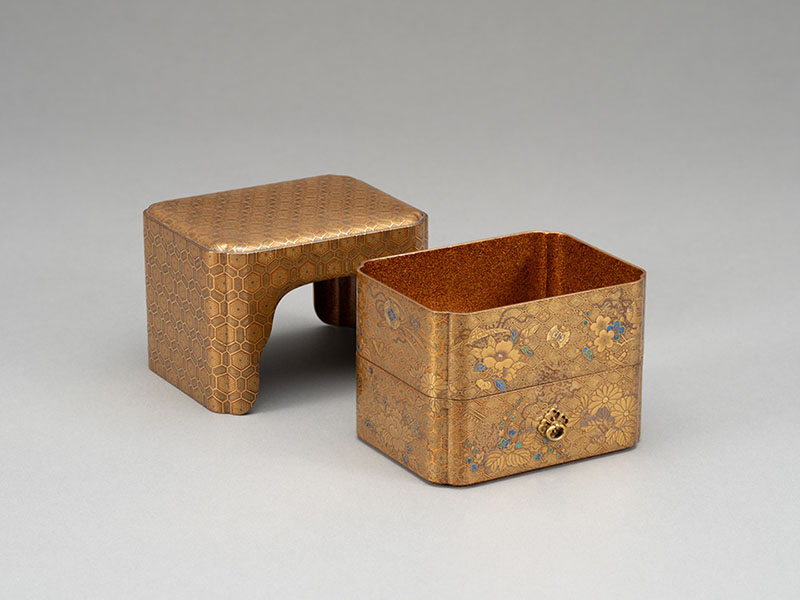 大垣昌訓《裂模様蒔絵二重小箱》大正-昭和時代 (20世紀)