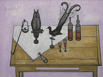《コトドリのある静物》1952年 油彩／キャンバス，静岡新聞社蔵