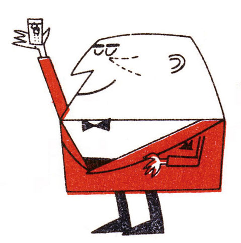 トリスウイスキーのマスコット アンクルトリス（絵：柳原良平）