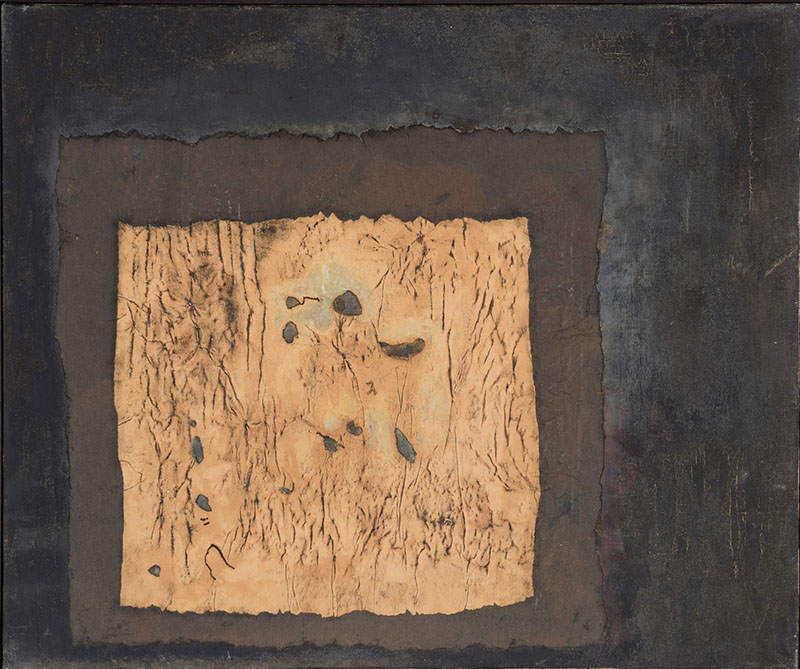 赤穴桂子《黒の中の四角》1961年　個人蔵