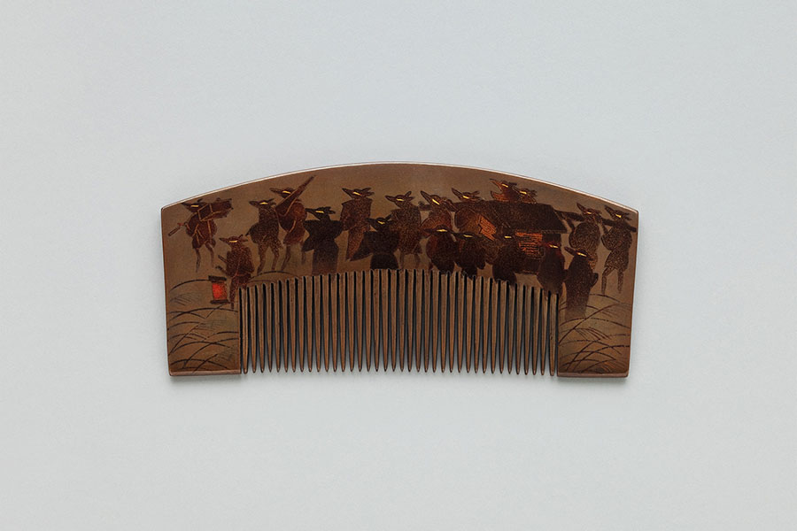 《狐嫁入り蒔絵櫛》 銘「羊遊斎」 澤乃井櫛かんざしコレクション