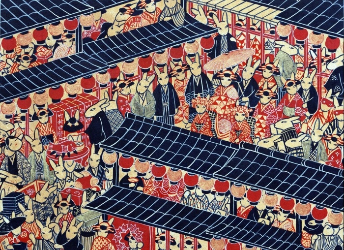 中村あや子「宇佐儀吉原」
F4号
雲肌麻紙にアクリル