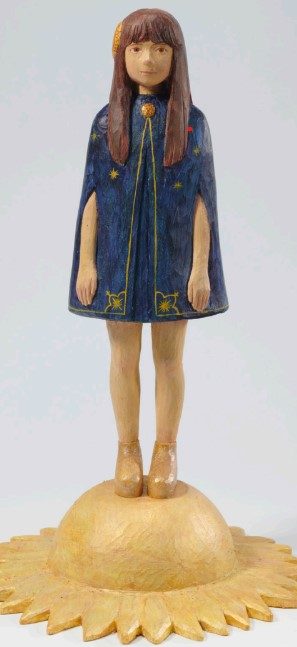 太陽の子

H42 × W25 × D25.5 ㎝

樟・アクリル絵具