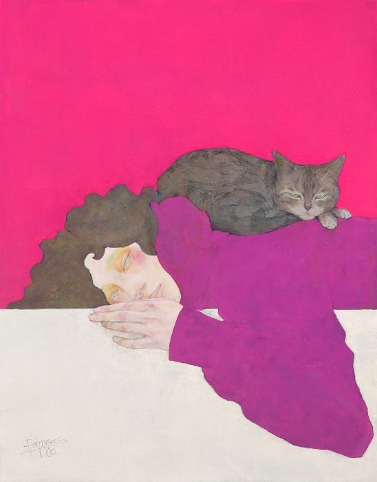 「桃色曜日の午後」

50F

高知麻紙、ミクストメディア

2025年