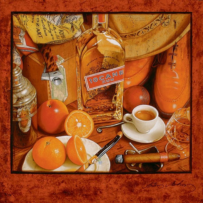 『テン・ケイン・タイム』ジグレー・キャンバス、70×70cm