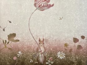 作品名：「Tulip」 技法　：油彩 サイズ：縦22.7×横22.7cm