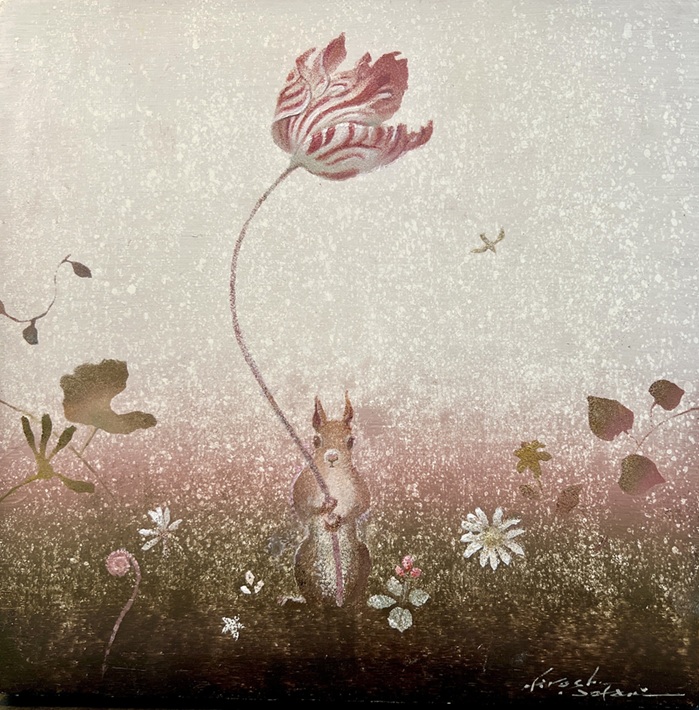 作品名:「Tulip」 技法 :油彩 サイズ:縦22.7×横22.7cm