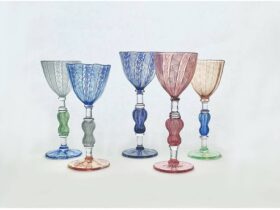 小西 潮「雪月花ワイングラス」　H18×直径8cm