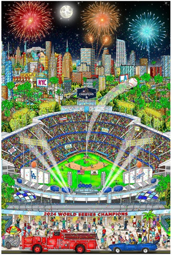 ドジャース・ワールドチャンピオン （縦74×横57cm）