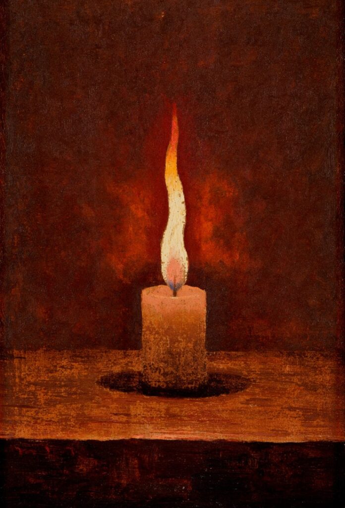 髙島野十郎《蝋燭》 大正時代(1912-26)　福岡県立美術館