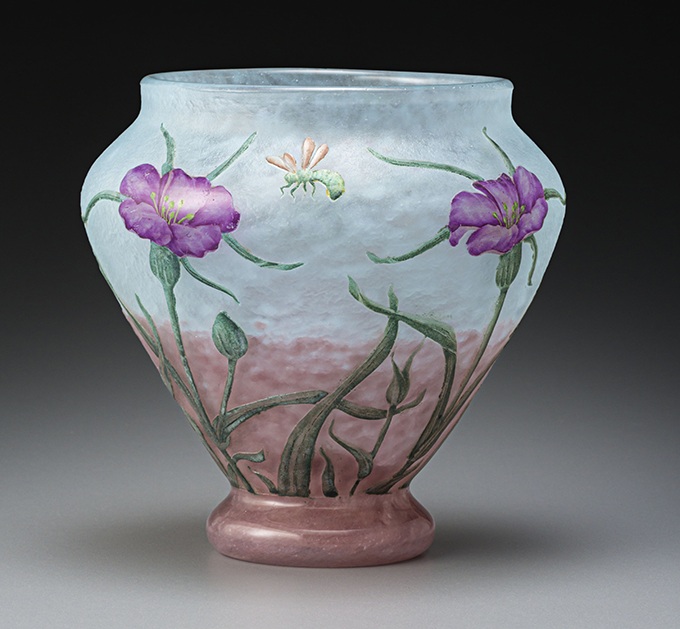 ドーム「ムギセンノウ文花器」高さ11.0×径11.1cm