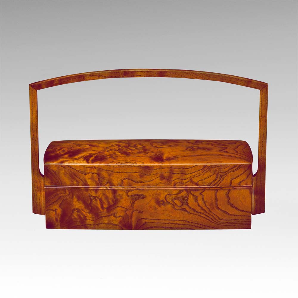 御蔵島桑拭漆提箱
13.3×32×20.3cm