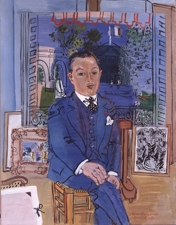 ラウル・デュフィ《ピエール・ジェスマール氏の肖像》　1932-38年頃　宇都宮美術館蔵