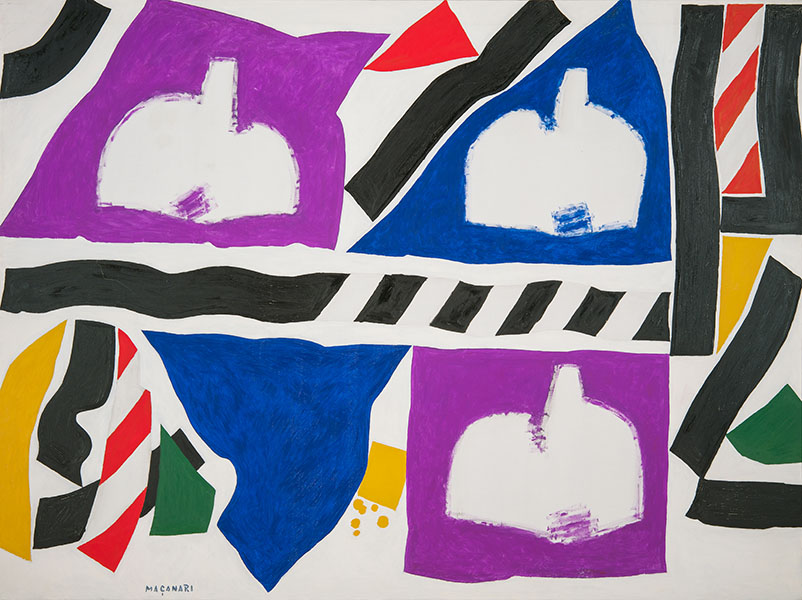 村井正誠《風の中の除幕式》1968年 油彩、キャンバス 和歌山県立近代美術館蔵