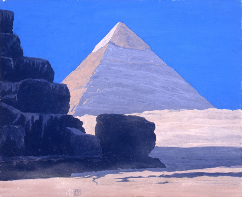 千住博《ピラミッド「遺跡」》1988(昭和 63)年 紙本・彩色 山種美術館