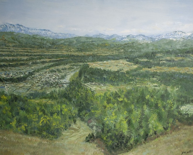 町政施行70周年記念事業　早津剛絵画寄贈記念事業「早津剛展－苗場山麓・秋山郷の民家－」津南町農と縄文の体験実習館 なじょもん