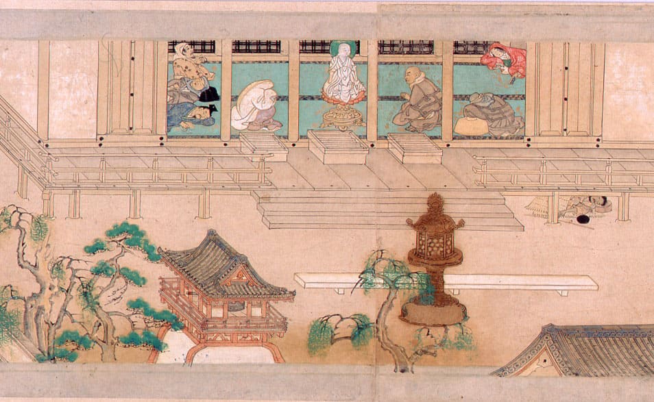 重要文化財　本願寺聖人親鸞伝絵 巻上(部分)　 南北朝時代（14世紀） 文化庁 ※巻替えあり