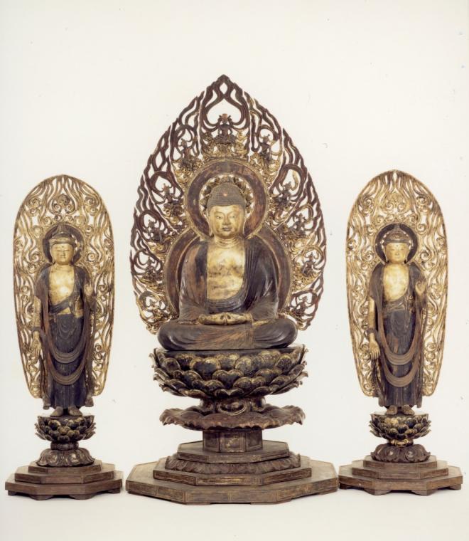 阿弥陀如来坐像及び両脇侍立像