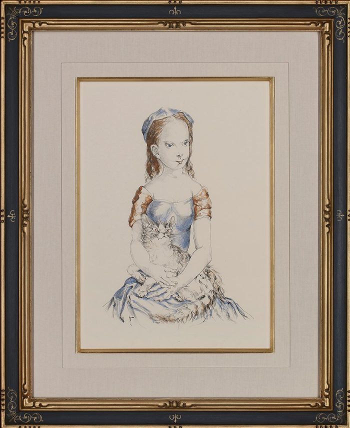 藤田嗣治

『猫を抱く少女』 

リトグラフFｻｲﾝ入り

1959年 ｼｰﾄ裏にﾋﾞｭｲｯｿﾝ鑑定 DM