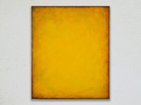 松浦延年 「Yellow 550」 F20号 アクリル、油彩、レジン 2022年