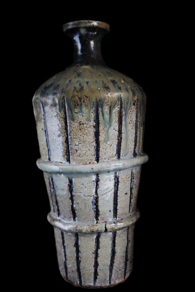 花入れ「鳥羽の火祭り」　

径12×高27㎝　