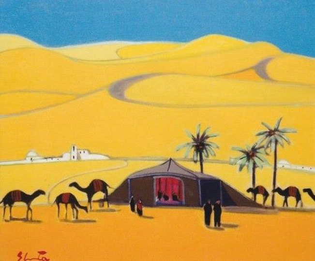 「サハラの民」 10F 油彩