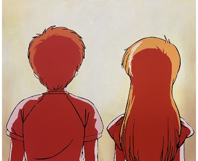 斉木　駿介「FLASH」キャンバス、油彩、アクリル　60.6 × 72.7cm