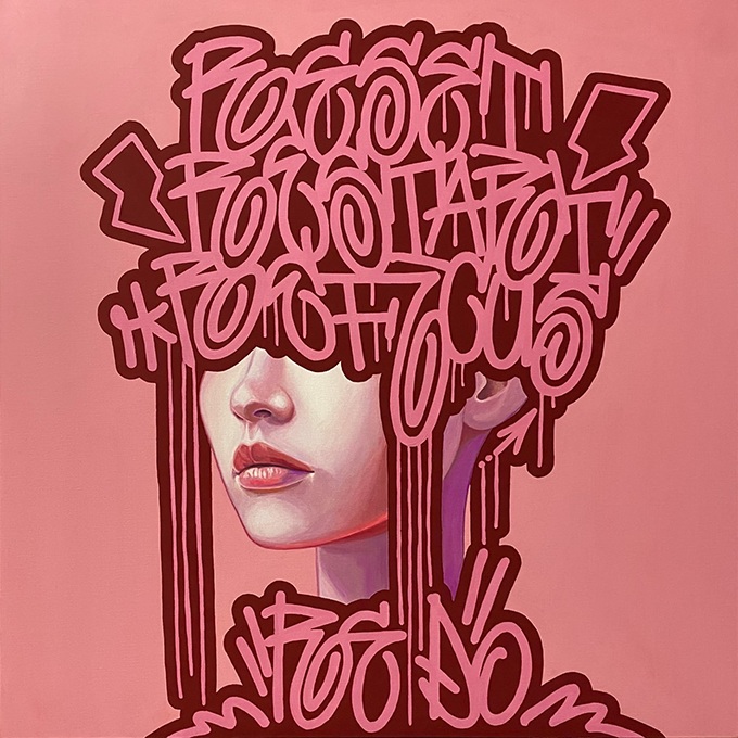 「as many times as」縦80.3×横80.3cm