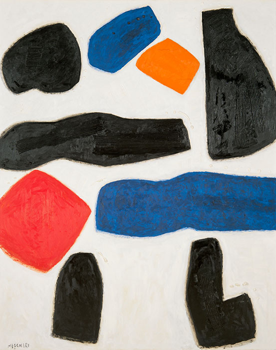 村井正誠《強そうな人》1989年 油彩、キャンバス 和歌山県立近代美術館蔵