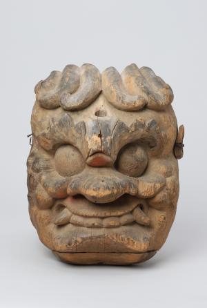 木造　鬼面　室町時代（１６世紀）　岡山市・吉備津神社