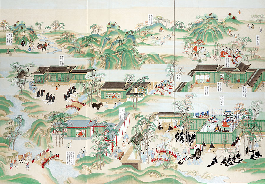 甘甜 「綾地著色《聖徳太子絵伝》第一・二面の想定復元模写」