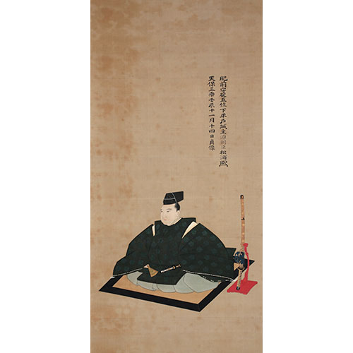 松浦熈像まつらひろむぞう 井手利恭いでとしやす 筆・松浦熈 まつらひろむ 賛
江戸時代 天保4年（1833）
長崎・松浦史料博物館