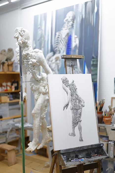 アトリエ風景 Photo by Keizo KIOKU