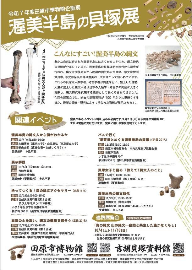 企画展「渥美半島の貝塚展」田原市博物館