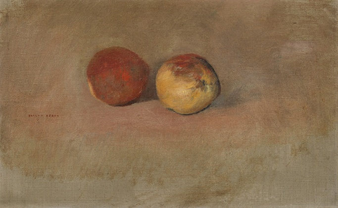 オディロン・ルドン《二つの林檎》　制作年未詳