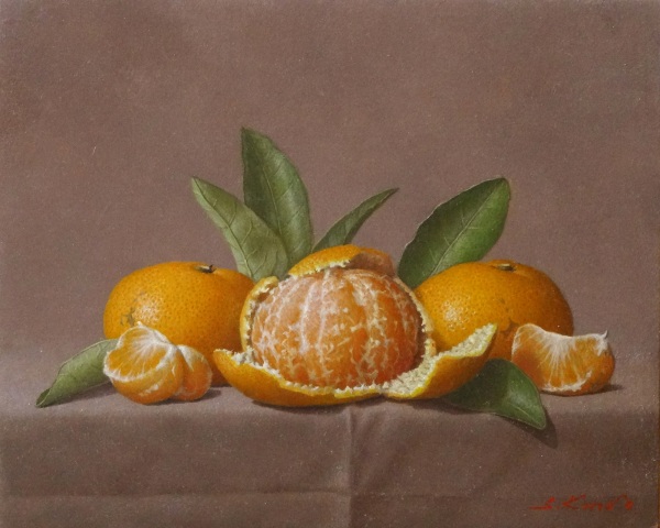 近藤 俊一「蜜柑の静物Ⅱ」油彩 F3